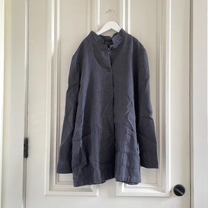 Linen Paolo Jacket Charcoal